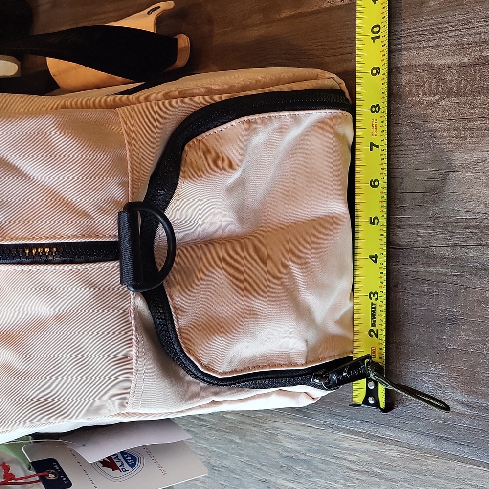 Pajar Light Pink Army Green Black Double Handle Shoulder Crossbody Duffle Bag - Picture 15 of 17